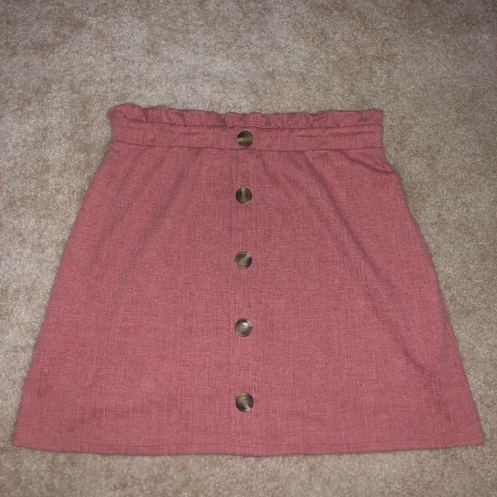 Pink mini skirt